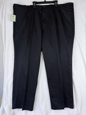 Dockers Signature Pleated Khaki Pants 46x30 Big & Tall Mens Black New NWT