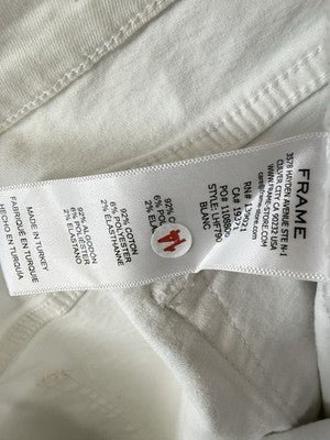 Frame Le High Flare 34 Jeans White Denim Womens New NWT