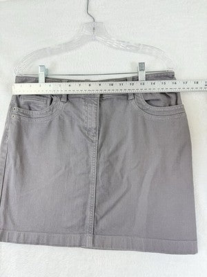 Ann Taylor Loft Denim Skirt 6 Gray Jean Women