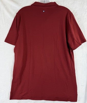 Ben Sherman Polo Shirt Medium Red Mens Pickleball Shirt Short Sleeves New NWT