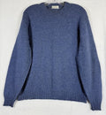 Vintage Shetland Wool Crewneck Sweater Mens Medium Blue 70s Lord Taylor Pullover