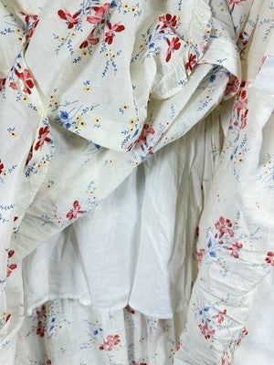 Gap X DÔEN Dress Large Women Pintuck Floral Midi Doen Boho Whimsical New NWT