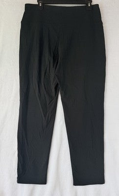 J Jill Wearever Pants Medium Black Smooth Fit Slim Leg Knit Womens Pull On