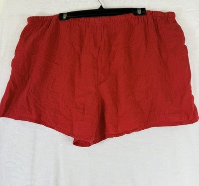 Gap Cotton Gauze Shorts XXL Pull On 4” Red Pockets Womens New NWT