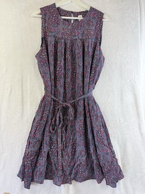 Gap Dress XL Womens Sleeveless Fit Flare Paisley Shift