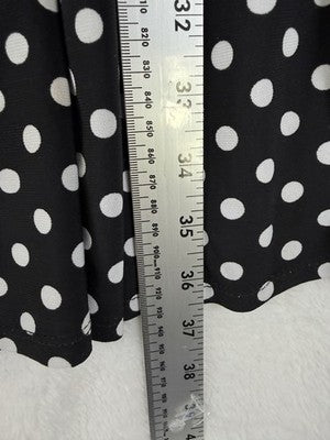 Polka Dot Dress 10 Petite Sleeveless Fit Flare Perceptions Womens 10P