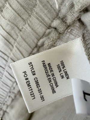 Anthropologie Cloth and Stone Linen Pants Large Joggers Pull On Beige Womens