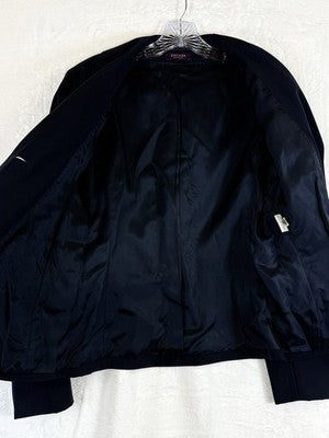 Escada Blazer Womens 38 Navy Blue Jacket Wool 2 Button