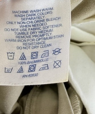 Lands End Traditional Fit Chinos Khaki 35 Pants Mens Tan Beige 100% Cotton