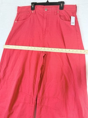 Gap High Rise UltraSoft Horseshoe Jeans 31 12 Tall Womens Denim Red New NWT