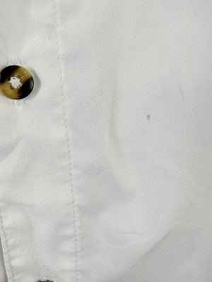 LL Bean Tropicwear Shirt Large Mens White Long Sleeve Button Up *FlawRead