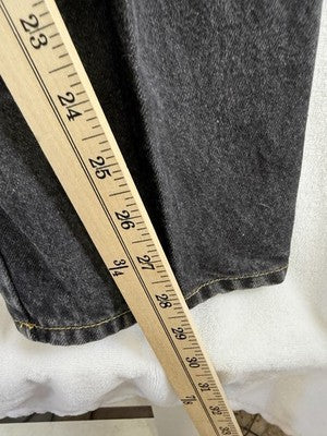Vintage 80s 90s Jeans 14 Womens High Rise Mom Gray Embroidered Hipster Tapered