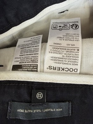Dockers Blake Chino Pants 32 Womens Black High Rise Straight Leg Chinos New NWT