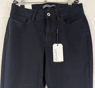 Yummie Heather Thomson Denim 31 Super Skinny Dark Blue Mid Rise Shaping Womens