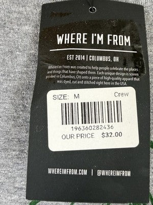 New Jersey T Shirt Medium Where I’m From Gray Short Sleeve Golf Mens New NWT