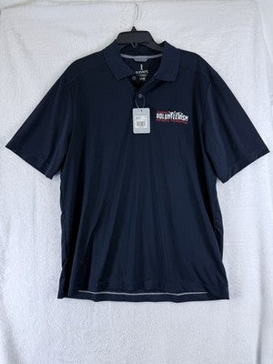 New England Patriots Foundation Golf Polo Large Mens Blue Shirt Short Sleeve New