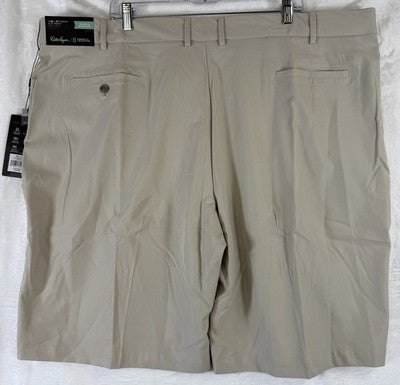Walter Hagen Golf Shorts 48 Tan Beige Flat Front 10” Mens New NWT