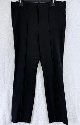 Nine West Dress Pants Women 18 Black Front Seam Skinny Mid Rise