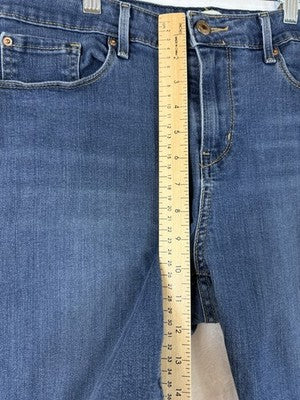 Levis Bermuda Shorts Women 14 32 Blue Levi Strauss Signature Roll Cuff