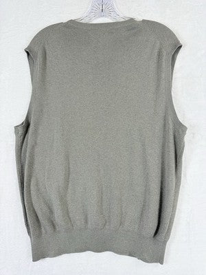 Polo Ralph Lauren Sweater Vest Men Large Gray 100% Pima Cotton V Neck