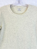 J Crew Sweater XS Womens Wool Blend Crew Neck Long Sleeve Top Ivory Gray