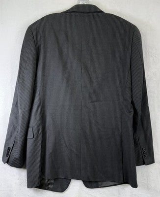 Tommy Hilfiger Mens Suit Jacket 42R Gray Pinstripe 100% Wool Blazer Sport Coat