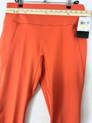 Nike Universa Leggings XXL Womens High-Waisted 7/8 No Front Seam Orange New NWT