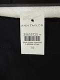 Ann Taylor Wide Leg Crop Pants 14 Women Black New NWT