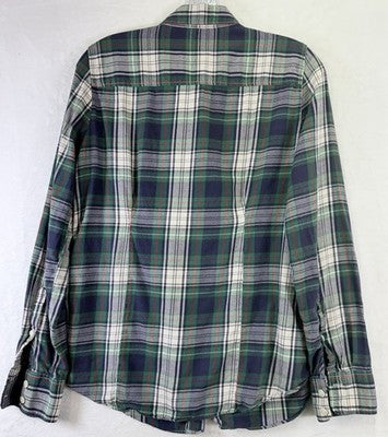J Crew The Perfect Shirt Womens Small Green Plaid Flannel Top Button Down