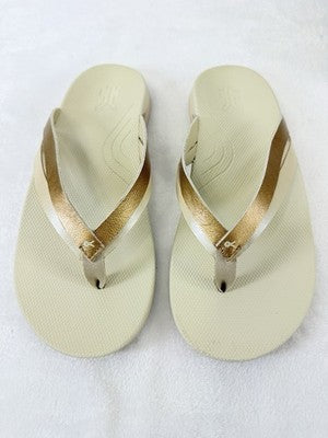 Kuru Womens Flip Flops 10 Kala Sieva Leather Sandals Plantar Fasciitis New