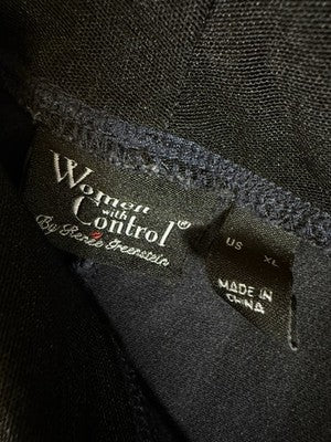 Women With Control Pants XL Pull On Navy Blue Prime Stretch Slimming