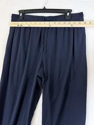 J Crew Mens Pajama Pants Medium Navy Blue Joggers Double Knit PJ