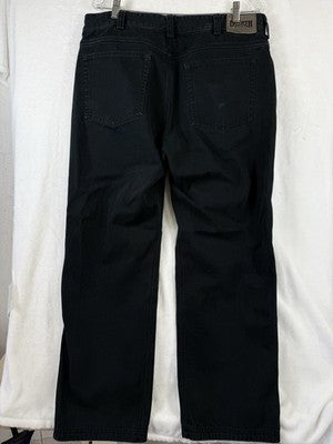 Duluth Trading Company Jeans 38x32 Mens Black Straight Leg Denim