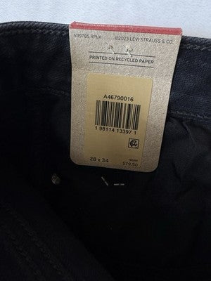 Levis Superlow Bootcut Jeans 28 Black 28x34 Womens Low Rise Boot Cut Levi’s New