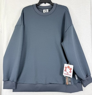 Obermeyer Explorer Tech Crew Mens Large Sweatshirt Pullover Blue New NWT