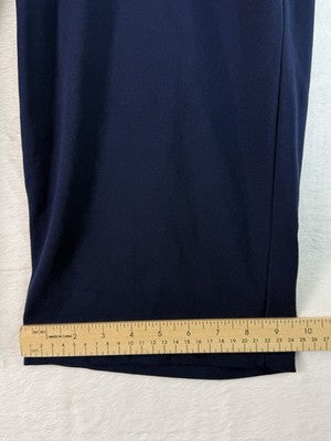 Lands End Starfish Crop Pants XL Petite Navy Blue Knit Pull On Stretch Womens