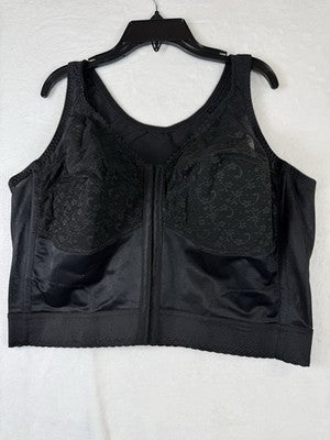 Comfort Choice Longline Bra 48B Black Posture Wireless Front Closure Lot 2 Lace