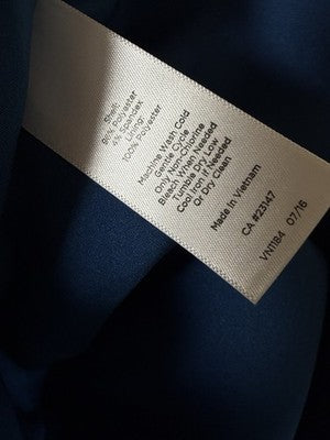 Talbots Skirt 16 Women Blue Floral Pencil Knee Length
