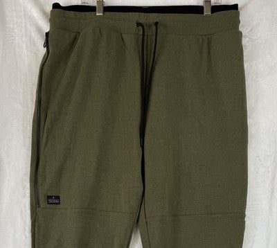 Tackma 2XL Joggers Pants Green Knit Hip Hop Streetwear Sweatpants Mens