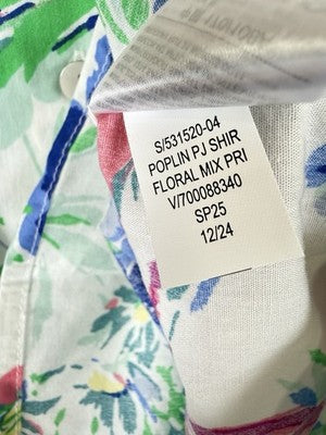 Gap Body Pajamas XL Cotton Poplin PJ Shirtdress Floral Nightgown 100% Cotton New