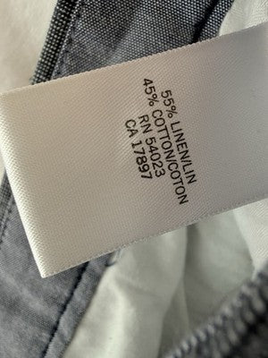 Banana Republic Linen Blend Shorts 36 Mens Blue 11”