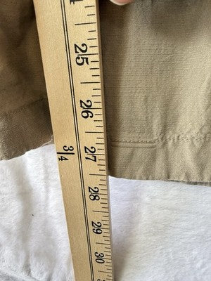 Uniqlo Linen Blend Easy Pants Medium Beige Tan Womens Straight Leg Pull On