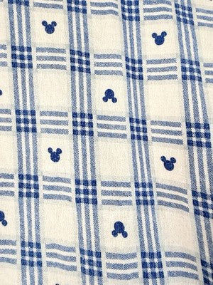 Vintage Mickey Co Shirt Womens Flannel Blue Mickey Mouse Long Sleeve