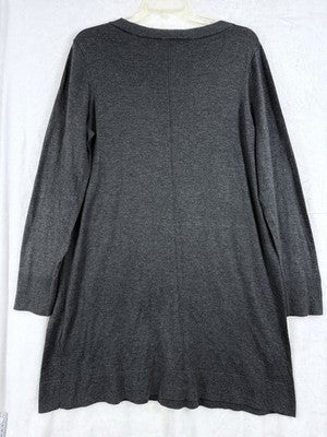 Eileen Fisher Medium Tencel Sweater Dress Gray Long Sleeve *FlawRead*