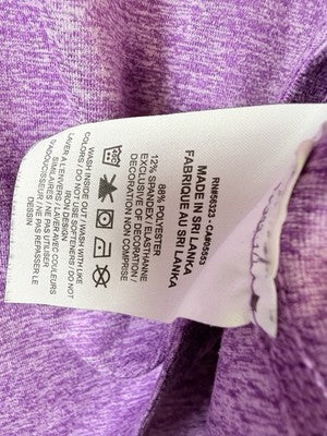 Nike X Peloton 1/2 Zip Running Top Large Purple Dri Fit Pocket Thumb Holes