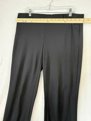 Briggs Pull On Pants Womens Petite Large Black Ponte Knit PL