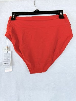 Calia Bikini Bottom Medium Red High Rise Wide Band Womens Swim Swimwear New NWT