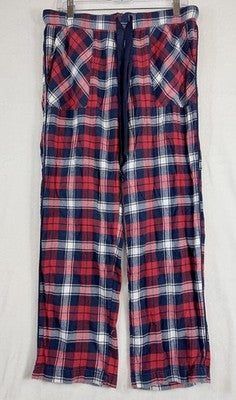 Aerie Flannel Pajama Pants Medium Red Plaid Drawstring PJ Sleep Womens
