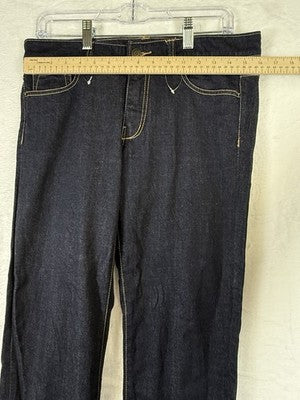 LL Bean Signature Straight Leg  Jeans 10 Womens Dark Blue Denim Mid Rise 293455