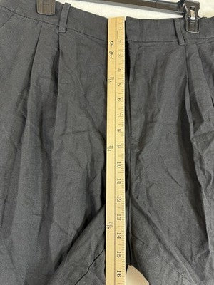 Gap 365 High Rise Linen Blend Shorts Large Tall Women Black New NWT